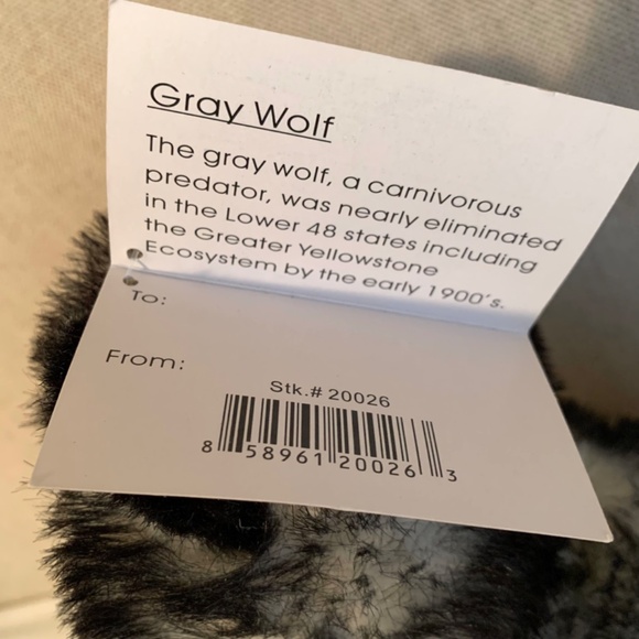 Gray Wolf & Baby Pup Plush Stuffed Animals From Yellowstone - Picture 11 of 13
